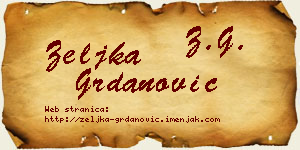 Željka Grdanović vizit kartica